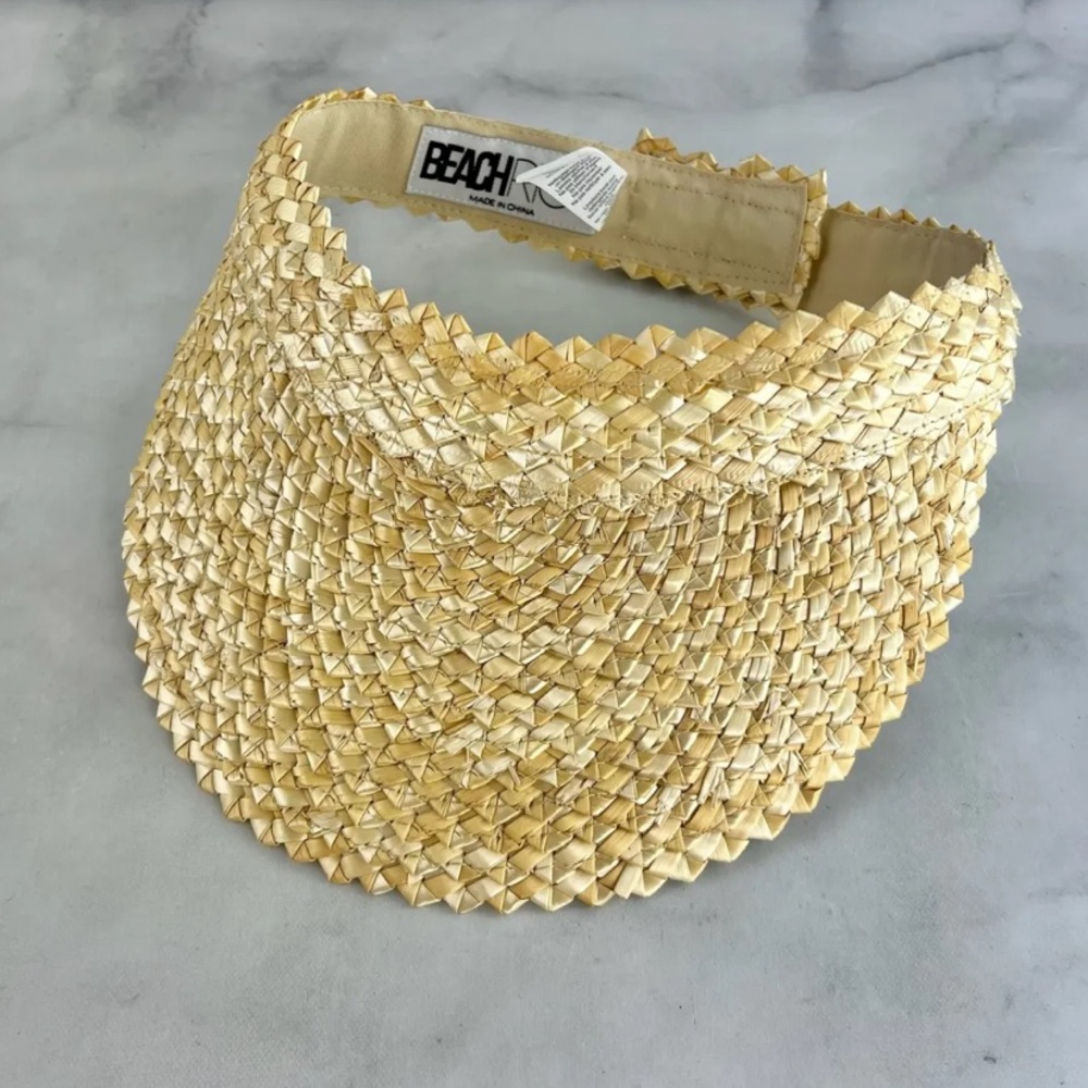 NWT Beach Riot Gold Straw Hat with Wide Brim